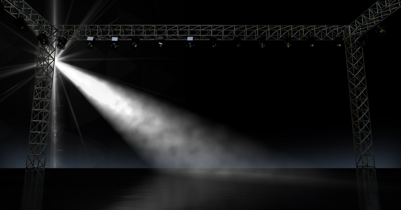 Photo de la scène d'un lieu de diffusion en musiques actuelles vide