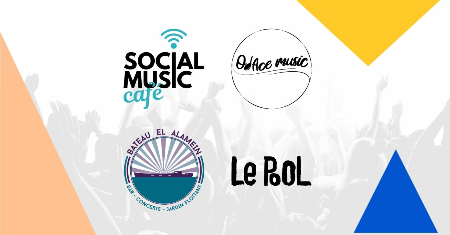Présentation des quatre nouvelles structures adhérentes du Réseau des Musiques Actuelles de Paris : le Bateau El Alamein, Le Pool Agency, OdAce Music et Social Music Café !