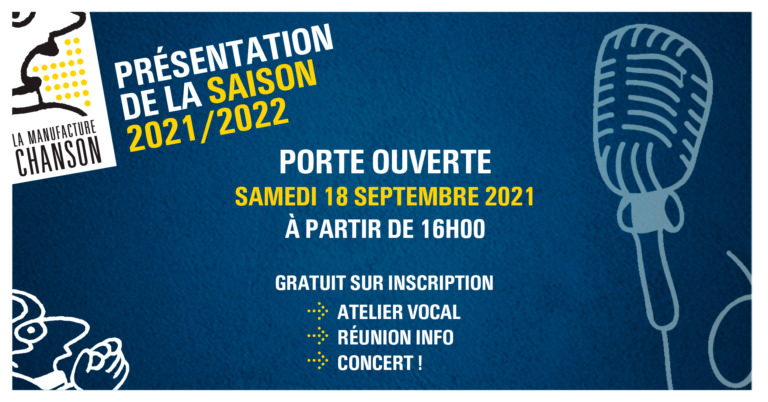Journées portes ouvertes à la Manufacture Chanson le 18 septembre