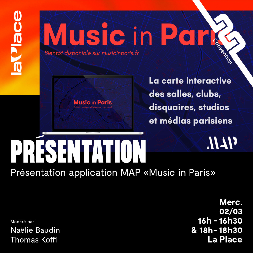 Music In Paris La carte interactive des salles, clubs, disquaires, studios et médias parisiens du réseau MAP à la L2P Convention